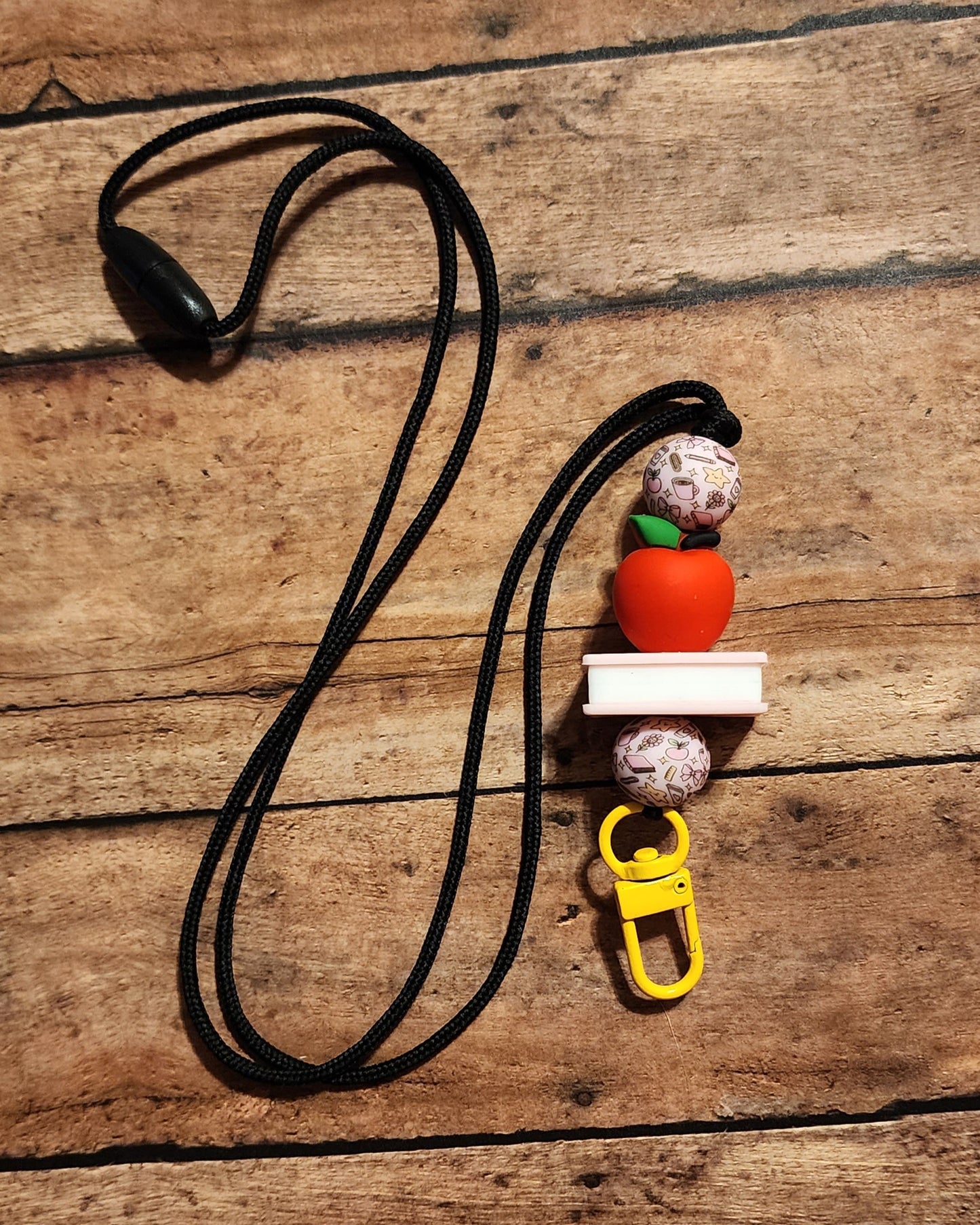 Apple Book | Silicone Beaded Lanyard