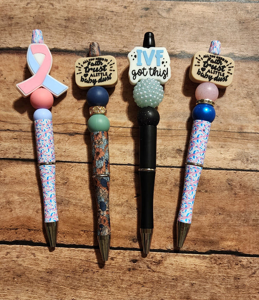 Infertility Awareness | Silicone Beaded Pens