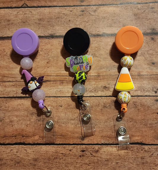 Halloween | Silicone Beaded Badge Reel