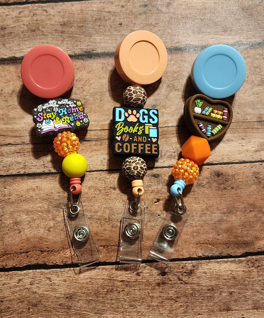 Bookish | Silicone Beaded Badge Reel