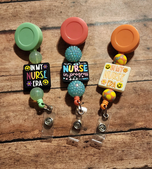 Nurse | Silicone Beaded Badge Reel