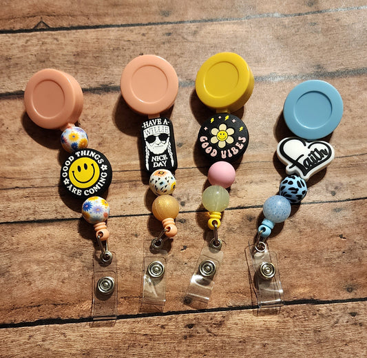 Motivational | Silicone Beaded Badge Reel