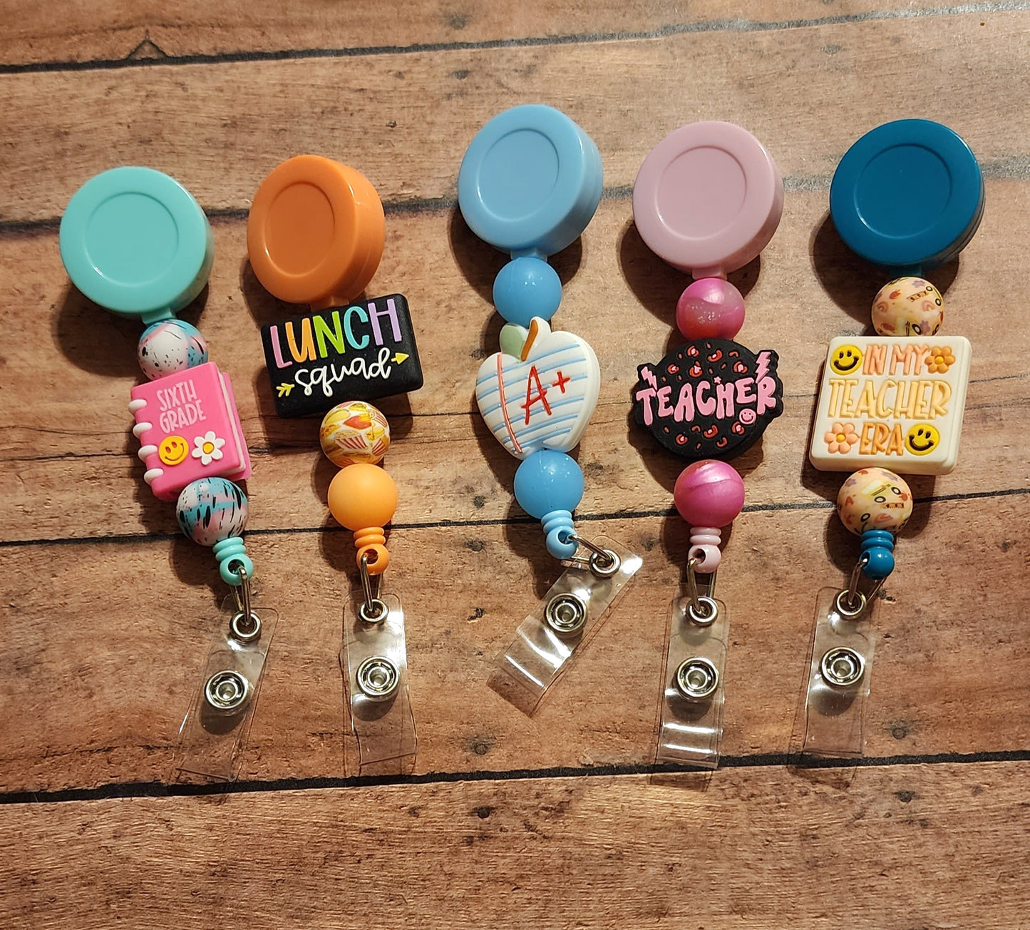 School | Silicone Beaded Badge Reel