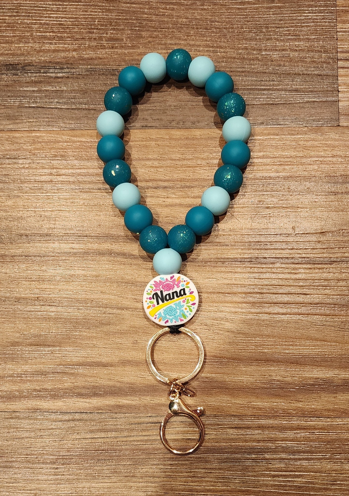 Nana | Silicone Beaded Teardrop Wristlet