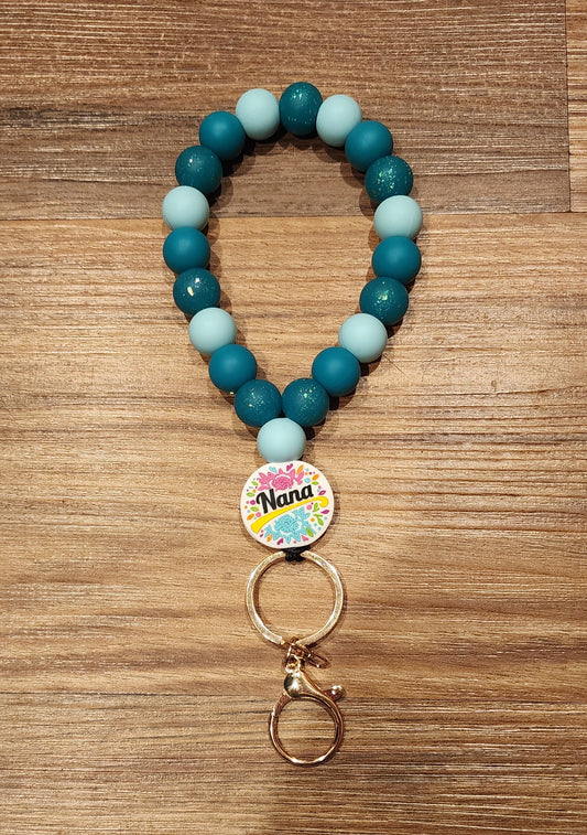 Nana | Silicone Beaded Teardrop Wristlet
