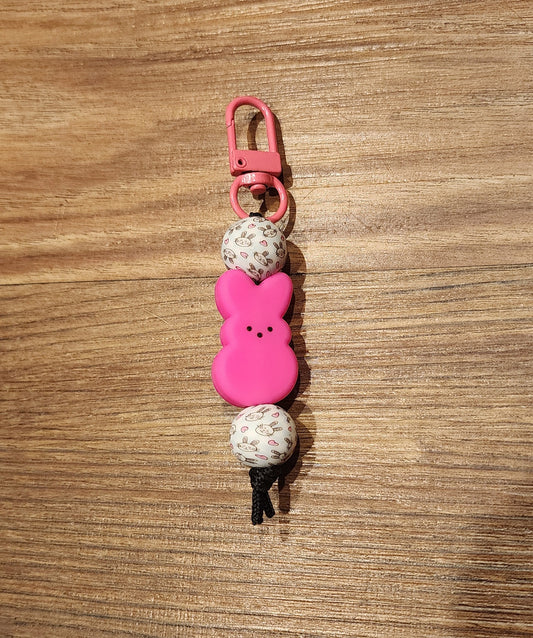 Peep | Silicone Beaded Zipper Pull Keychain