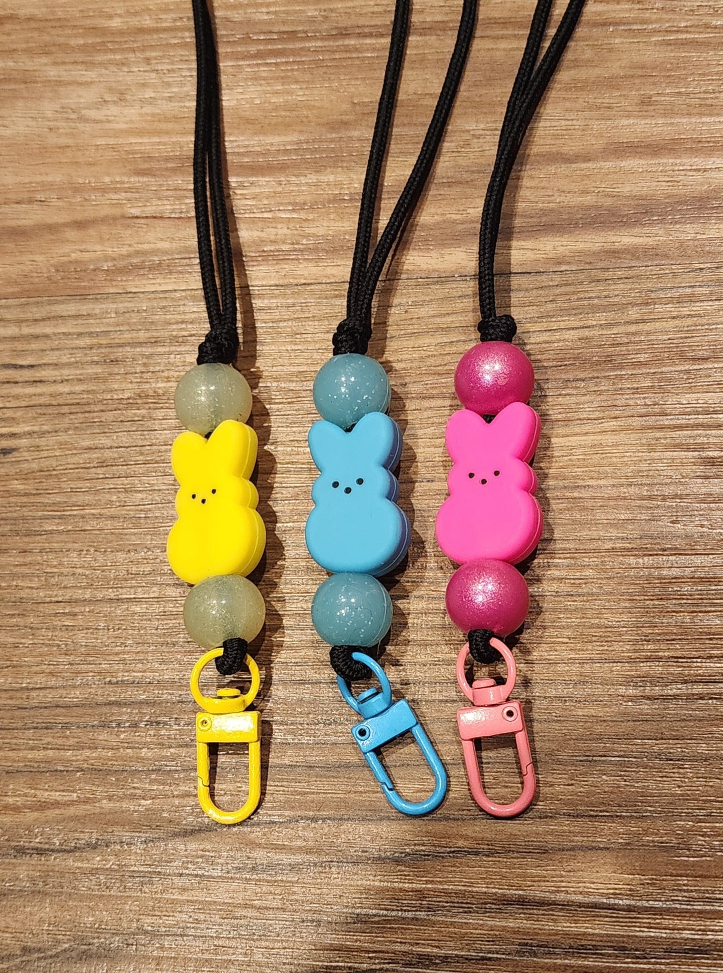 Colorful Bunnies | Silicone Beaded Lanyards