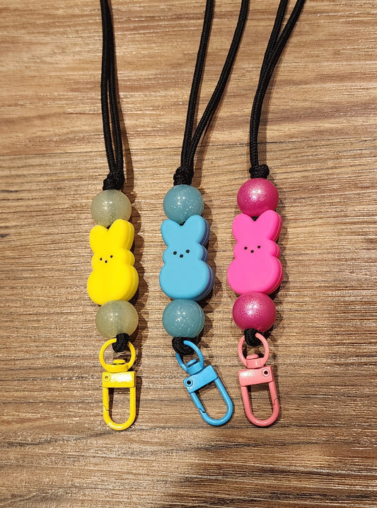 Colorful Bunnies | Silicone Beaded Lanyards