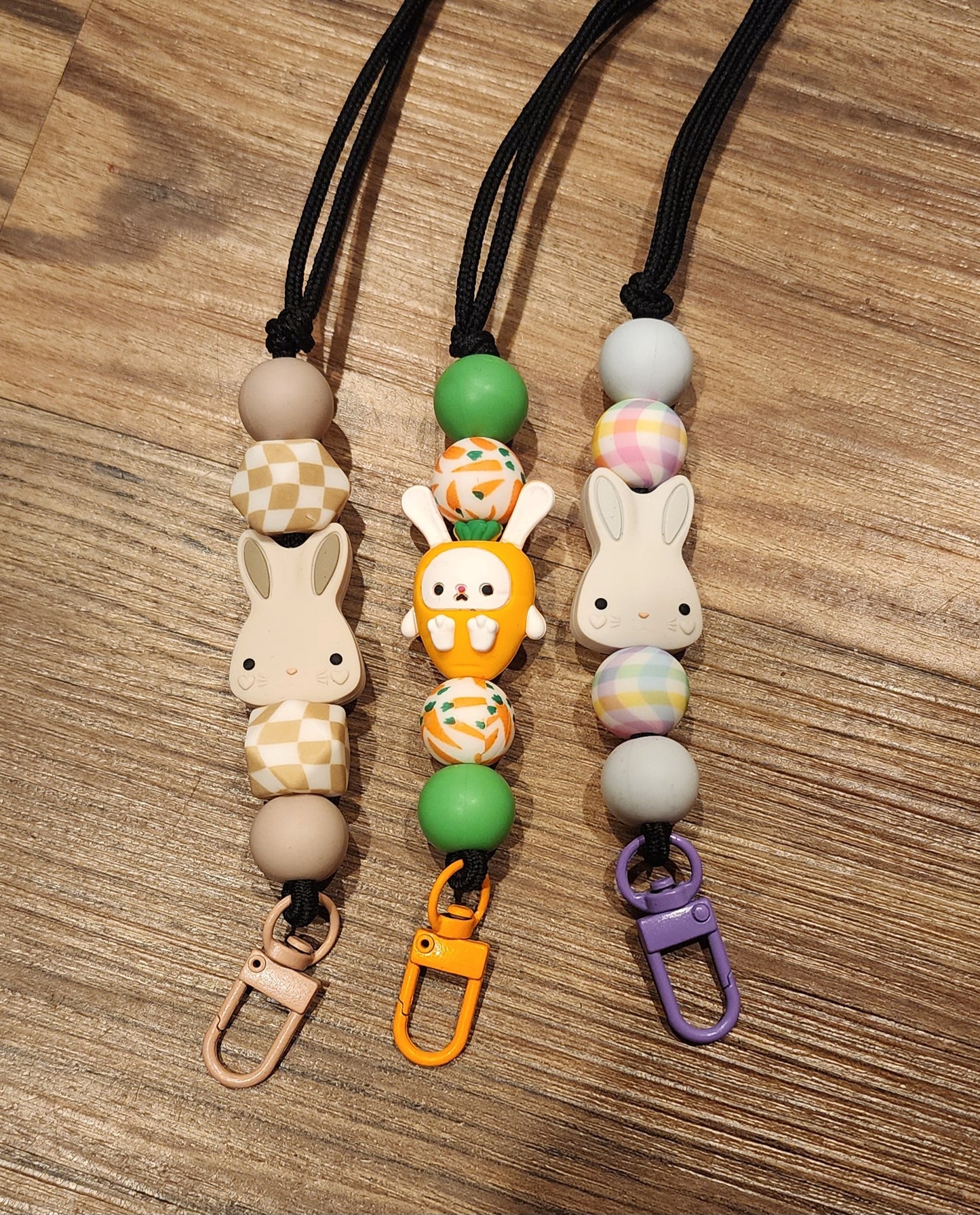 Bunnies | Silicone Beaded Lanyards