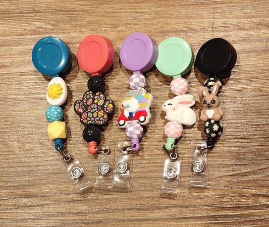 Easter | Silicone Beaded Badge Reels
