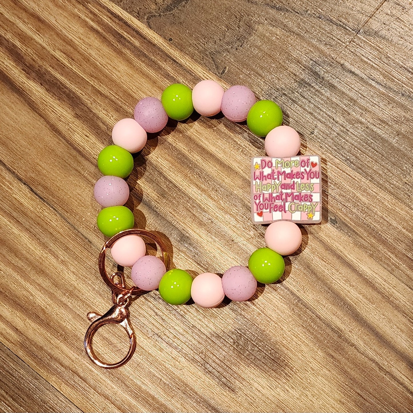 Do More of What Makes You Happy | Silicone Beaded Wristlet