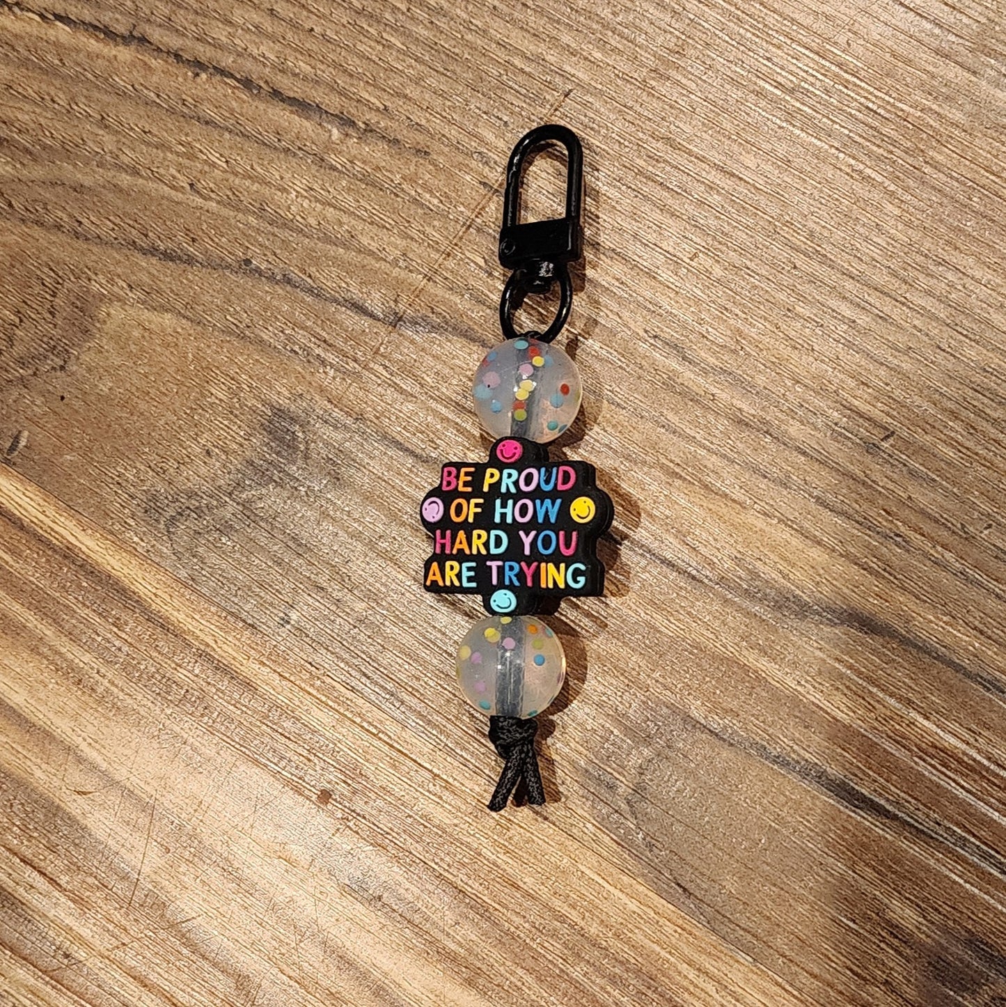 Be Proud | Silicone Beaded Zipper Pull Keychain