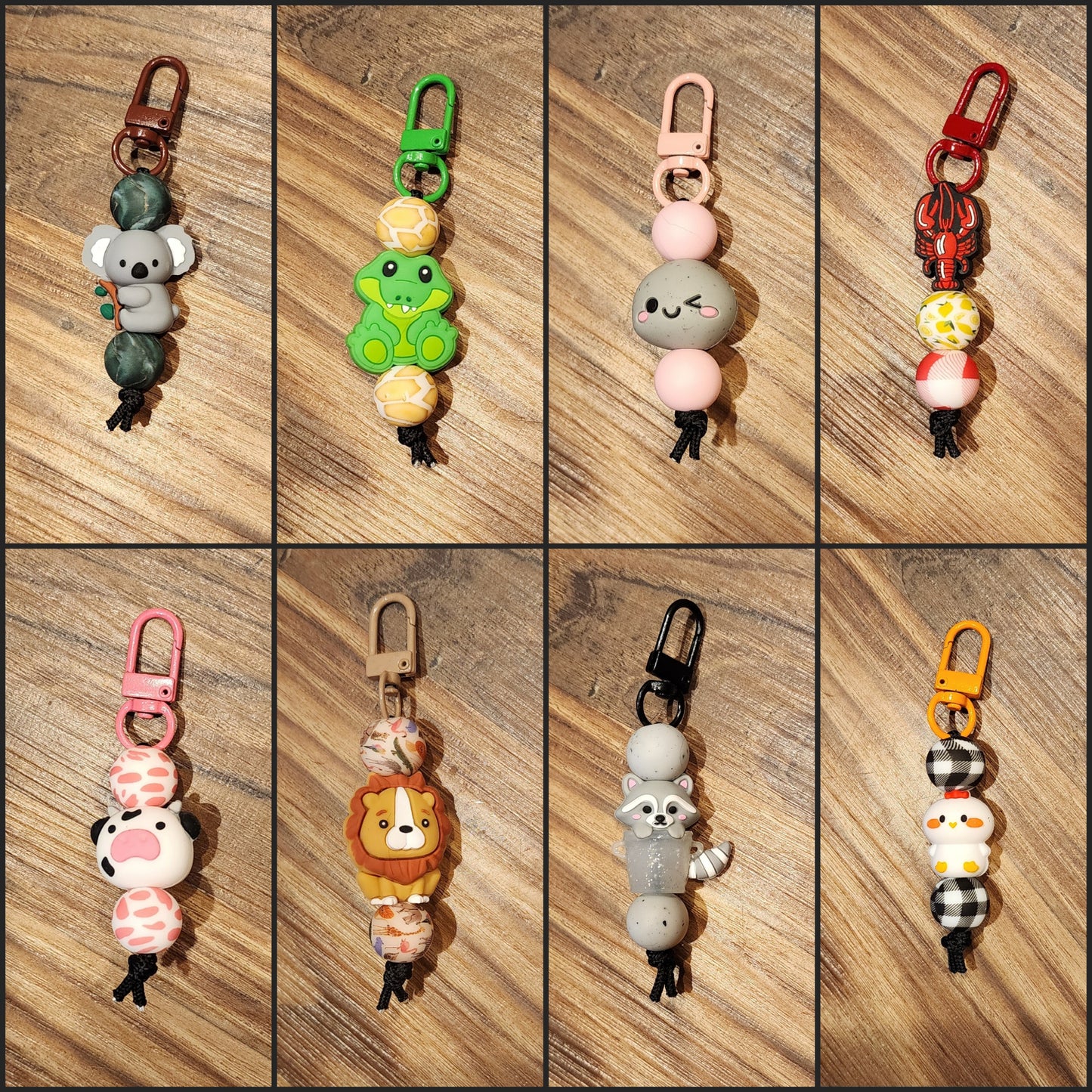 Critters | Silicone Beaded Zipper Pull Keychain