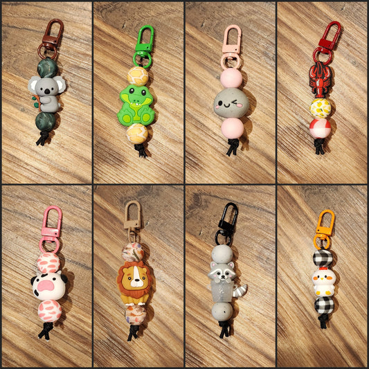 Critters | Silicone Beaded Zipper Pull Keychain