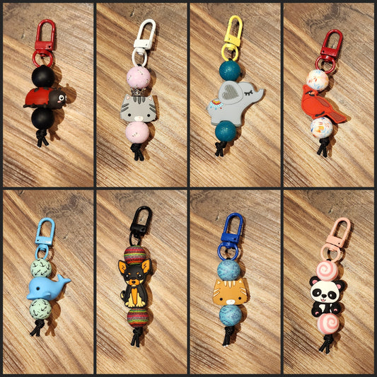 Critters | Silicone Beaded Zipper Pull Keychain