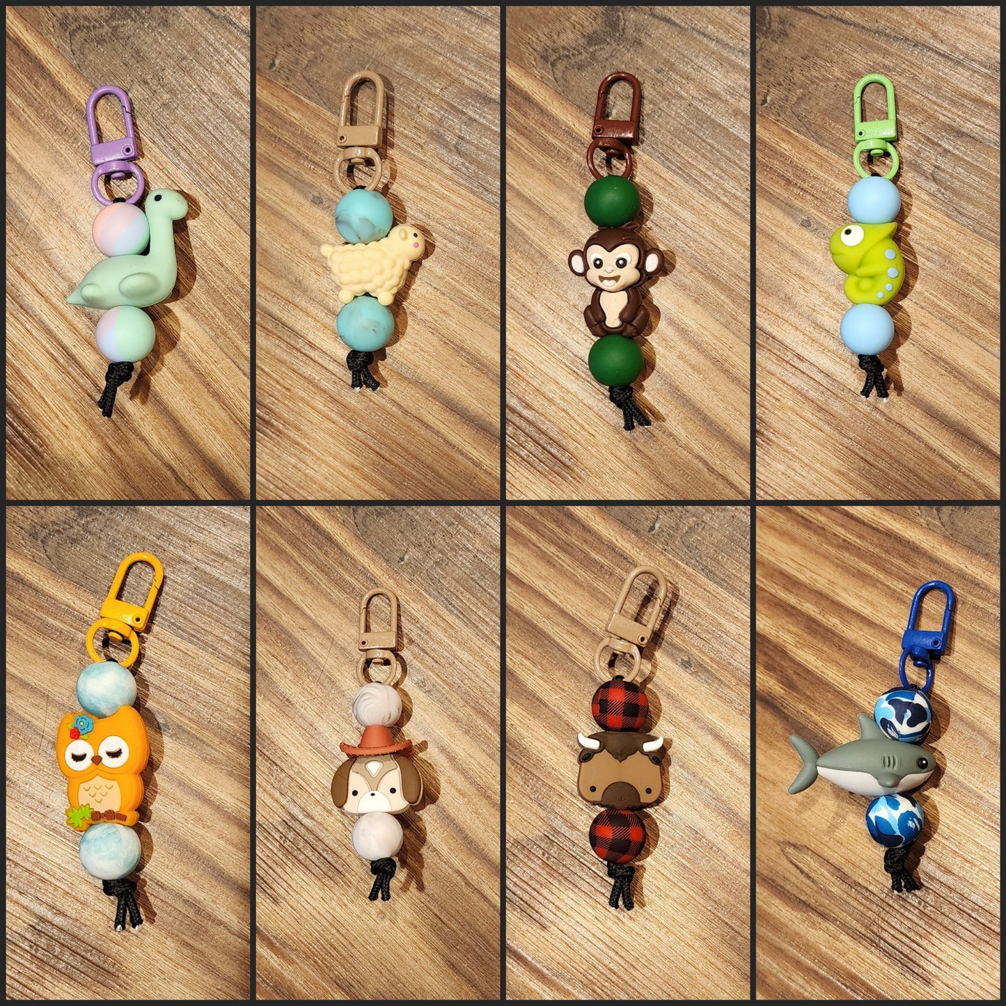 Critters | Silicone Beaded Zipper Pull Keychain