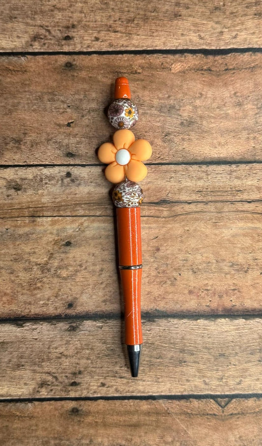 Orange Flower Pen