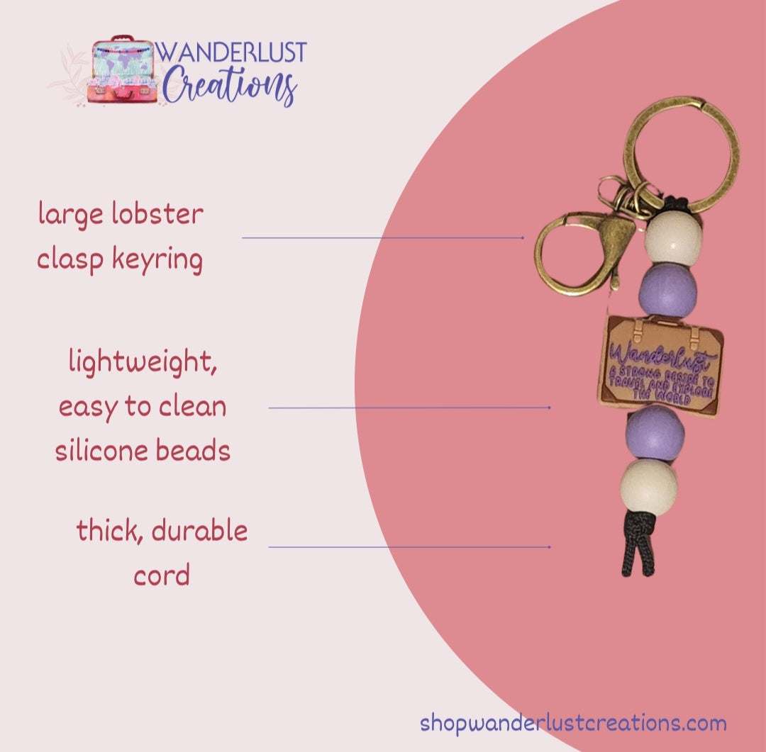 Lava Lamp | Glow-in-the-Dark Silicone Beaded Mini Keychain