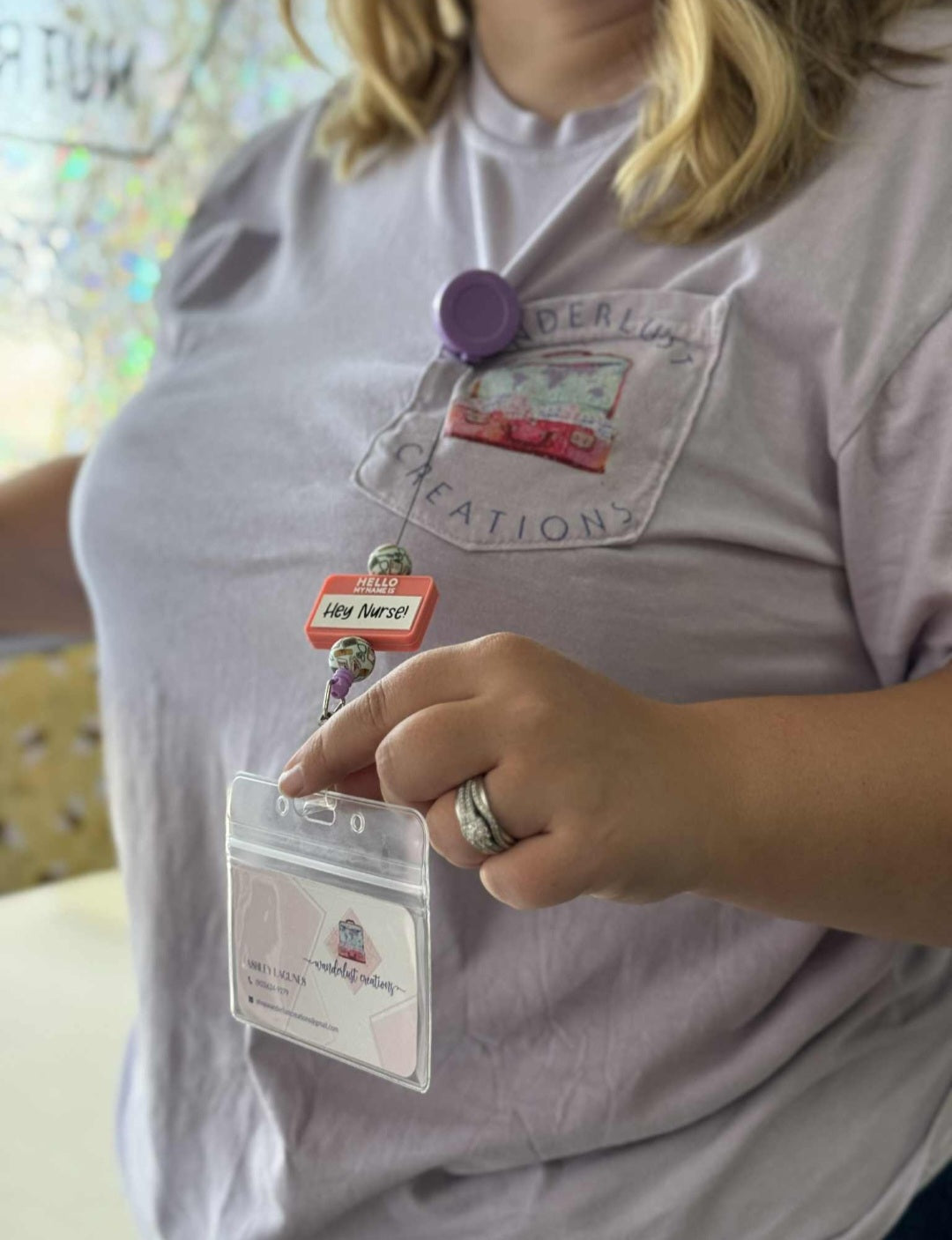 Floral Holiday | Silicone Beaded Badge Reel